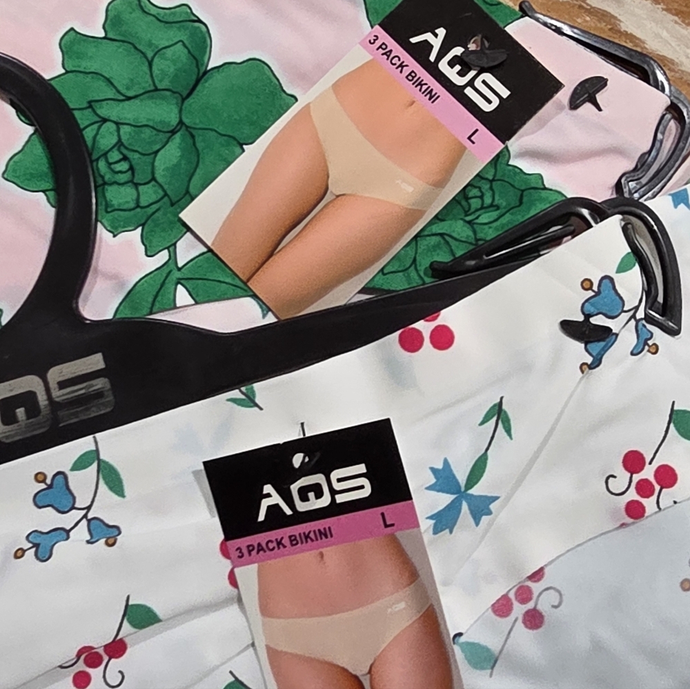 New 6 AQS Seamless Womens Panties Underwear L - Picture 4 of 7